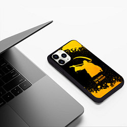 Чехол iPhone 11 Pro матовый Children of Bodom - gold gradient, цвет: 3D-черный — фото 2