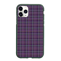 Чехол iPhone 11 Pro матовый Джентльмены Шотландка темно-фиолетовая, цвет: 3D-темно-зеленый