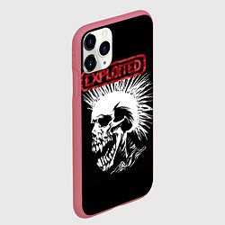 Чехол iPhone 11 Pro матовый Exploited - панк, цвет: 3D-малиновый — фото 2