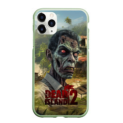 Чехол iPhone 11 Pro матовый Zombie dead island 2, цвет: 3D-салатовый