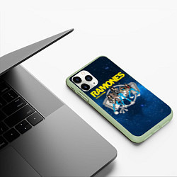 Чехол iPhone 11 Pro матовый Ramones Road to ruin, цвет: 3D-салатовый — фото 2