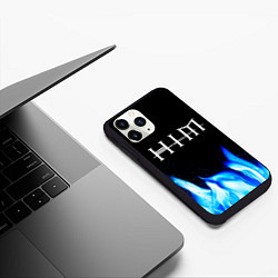 Чехол iPhone 11 Pro матовый HIM blue fire, цвет: 3D-черный — фото 2
