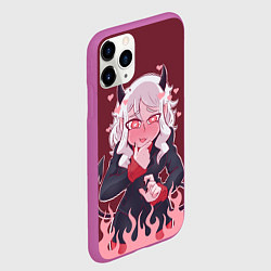 Чехол iPhone 11 Pro матовый Красотка Модеус, цвет: 3D-фиолетовый — фото 2