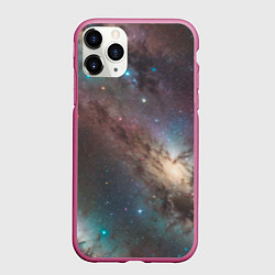 Чехол iPhone 11 Pro матовый Бескрайняя Вселенная, цвет: 3D-малиновый