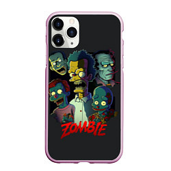 Чехол iPhone 11 Pro матовый Simpsons zombie, цвет: 3D-розовый
