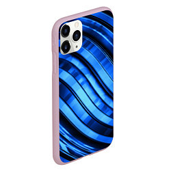 Чехол iPhone 11 Pro матовый Темно-синий металлик, цвет: 3D-розовый — фото 2