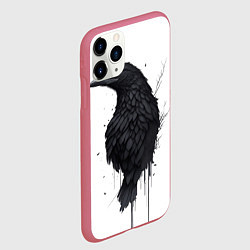 Чехол iPhone 11 Pro матовый Черный странник, цвет: 3D-малиновый — фото 2