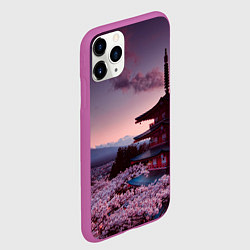 Чехол iPhone 11 Pro матовый Японский городок, цвет: 3D-фиолетовый — фото 2