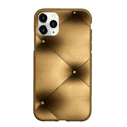 Чехол iPhone 11 Pro матовый Текстура обивки, цвет: 3D-коричневый