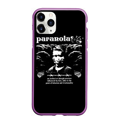 Чехол iPhone 11 Pro матовый Paranoia trend, цвет: 3D-фиолетовый