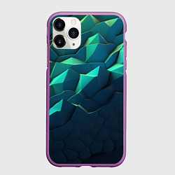 Чехол iPhone 11 Pro матовый Большие плиты и камни, цвет: 3D-фиолетовый
