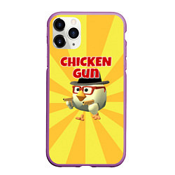 Чехол iPhone 11 Pro матовый Chicken Gun с пистолетами