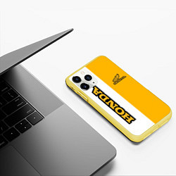 Чехол iPhone 11 Pro матовый Honda sign, цвет: 3D-желтый — фото 2