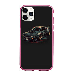 Чехол iPhone 11 Pro матовый Nissan Skyline 2000 gtr, цвет: 3D-малиновый