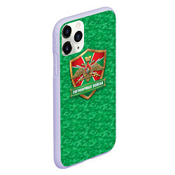 Чехол iPhone 11 Pro матовый День Пограничника, цвет: 3D-светло-сиреневый — фото 2