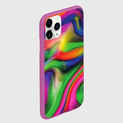 Чехол iPhone 11 Pro матовый Bright colors, цвет: 3D-фиолетовый — фото 2