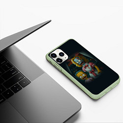 Чехол iPhone 11 Pro матовый Зомби Симпсоны, цвет: 3D-салатовый — фото 2