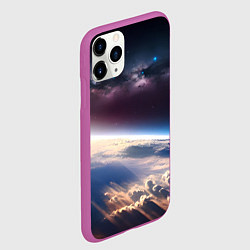Чехол iPhone 11 Pro матовый Планета и космос, цвет: 3D-фиолетовый — фото 2