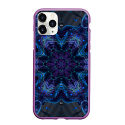 Чехол iPhone 11 Pro матовый Нанотехнологический паттерн, цвет: 3D-фиолетовый