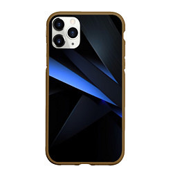 Чехол iPhone 11 Pro матовый Black blue, цвет: 3D-коричневый