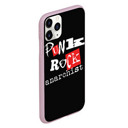 Чехол iPhone 11 Pro матовый Панк-рок анархист, цвет: 3D-розовый — фото 2