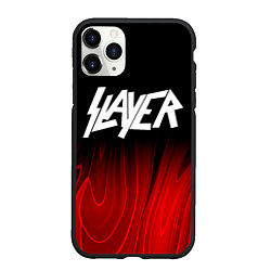 Чехол iPhone 11 Pro матовый Slayer red plasma, цвет: 3D-черный