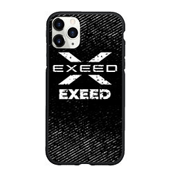 Чехол iPhone 11 Pro матовый Exeed с потертостями на темном фоне, цвет: 3D-черный