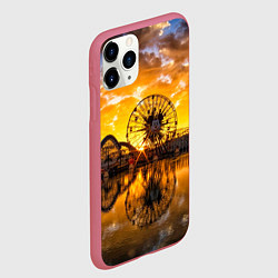 Чехол iPhone 11 Pro матовый Река и парк развлечений, цвет: 3D-малиновый — фото 2