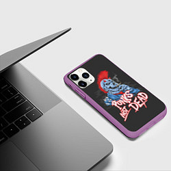 Чехол iPhone 11 Pro матовый Панк демон с ирокезом, цвет: 3D-фиолетовый — фото 2