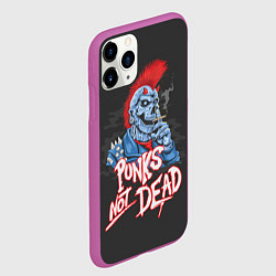 Чехол iPhone 11 Pro матовый Панк демон с ирокезом, цвет: 3D-фиолетовый — фото 2