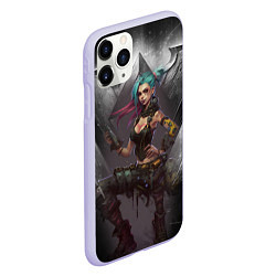 Чехол iPhone 11 Pro матовый Jinx art Arcane League of Legends, цвет: 3D-светло-сиреневый — фото 2