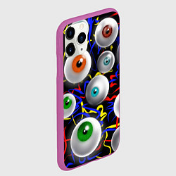 Чехол iPhone 11 Pro матовый Глазы, цвет: 3D-фиолетовый — фото 2