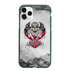 Чехол iPhone 11 Pro матовый Amon Amarth first kill, цвет: 3D-темно-зеленый