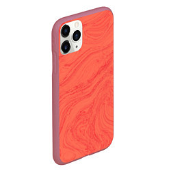 Чехол iPhone 11 Pro матовый Абстракция коралловый, цвет: 3D-малиновый — фото 2