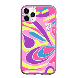 Чехол iPhone 11 Pro матовый Barbie Totally Hair - ретро костюм, цвет: 3D-фиолетовый