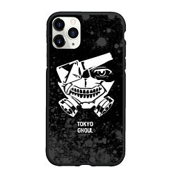 Чехол iPhone 11 Pro матовый Tokyo Ghoul glitch на темном фоне, цвет: 3D-черный