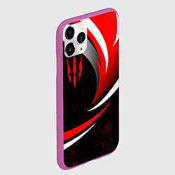 Чехол iPhone 11 Pro матовый Ведьмак - спортивная униформа, цвет: 3D-фиолетовый — фото 2