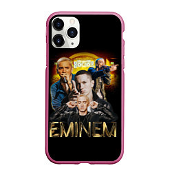 Чехол iPhone 11 Pro матовый Eminem, Marshall Mathers, цвет: 3D-малиновый