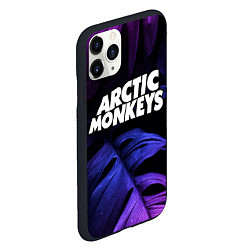 Чехол iPhone 11 Pro матовый Arctic Monkeys neon monstera, цвет: 3D-черный — фото 2