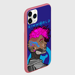 Чехол iPhone 11 Pro матовый RimWorld персонаж, цвет: 3D-малиновый — фото 2
