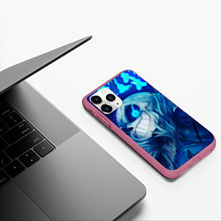 Чехол iPhone 11 Pro матовый Undertale game sans, цвет: 3D-малиновый — фото 2
