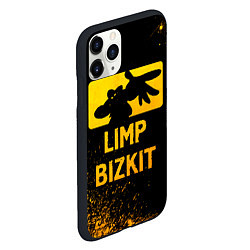 Чехол iPhone 11 Pro матовый Limp Bizkit - gold gradient, цвет: 3D-черный — фото 2