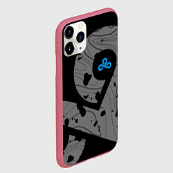 Чехол iPhone 11 Pro матовый Форма Cloud 9 black, цвет: 3D-малиновый — фото 2