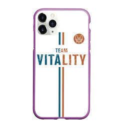 Чехол iPhone 11 Pro матовый Форма Team Vitality white, цвет: 3D-фиолетовый