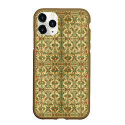 Чехол iPhone 11 Pro матовый Средневековый узор, цвет: 3D-коричневый