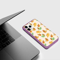 Чехол iPhone 11 Pro матовый Осенняя папайя, цвет: 3D-фиолетовый — фото 2