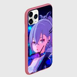 Чехол iPhone 11 Pro матовый Хонкай Стар Рейл: Серебряный Волк, цвет: 3D-малиновый — фото 2