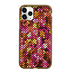 Чехол iPhone 11 Pro матовый Disco style, цвет: 3D-коричневый