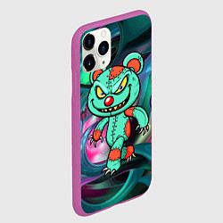Чехол iPhone 11 Pro матовый Кровожадный мишутка-вуду, цвет: 3D-фиолетовый — фото 2