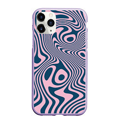 Чехол iPhone 11 Pro матовый Абстрактный размытый узор, цвет: 3D-светло-сиреневый